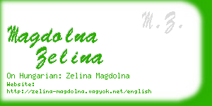 magdolna zelina business card